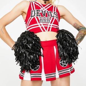 DOLLS KILL DEVIL CHEERLEADER COSTUME